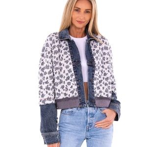 Free people Ditsy denim jacket